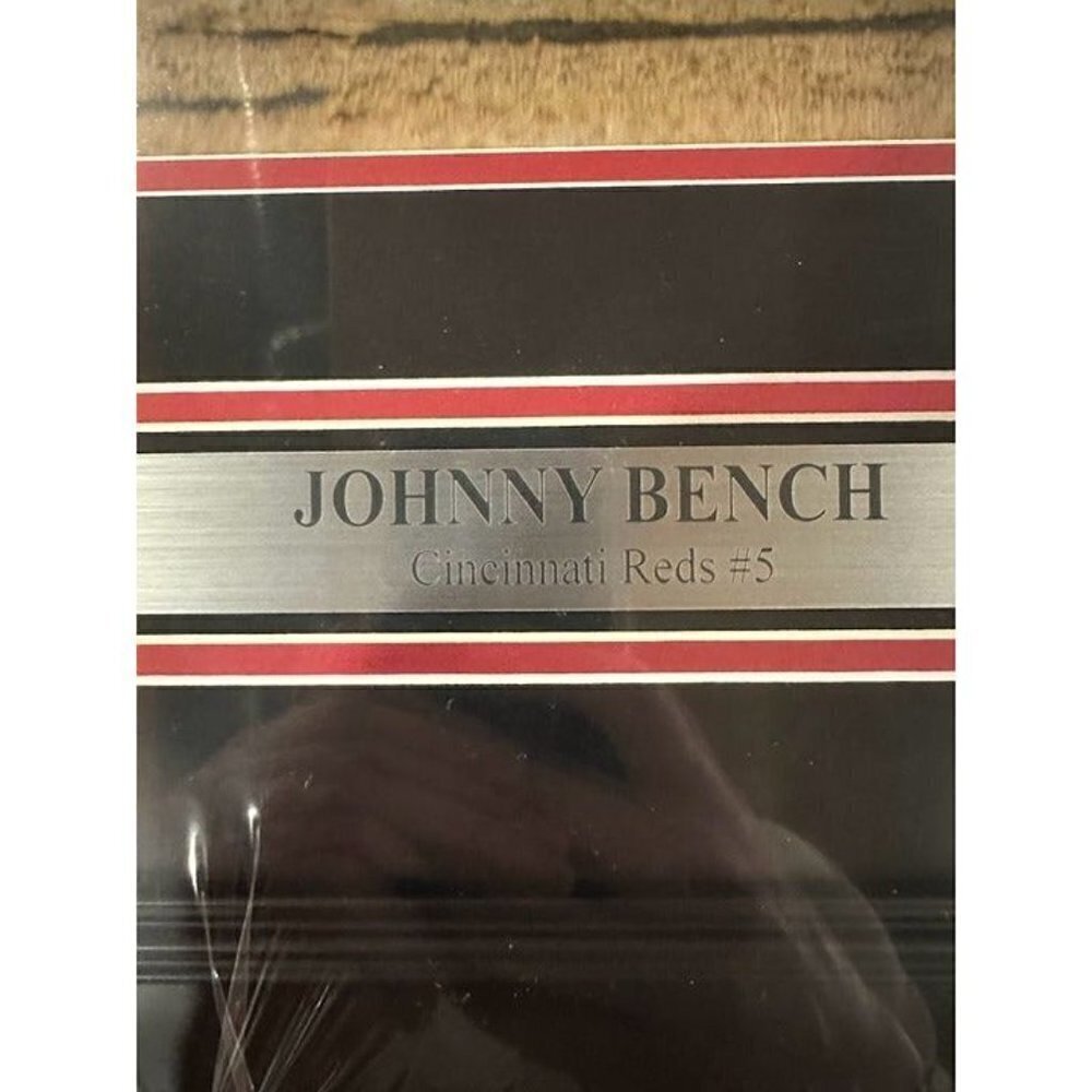 Johnny Bench signed HOF 89 autographed Cincinnati Reds 16x20 Photo Framed PSA - Picture 4 of 6